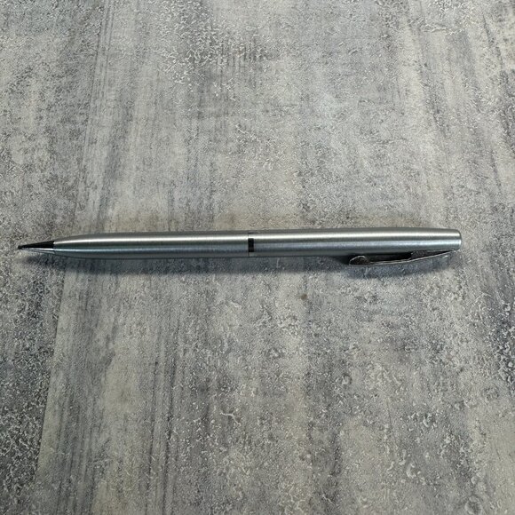 Pentel Sheaffer Stainless Steel Ballpoint Pen and Mechanical Pencil Set w/ Box - Picture 4 of 11